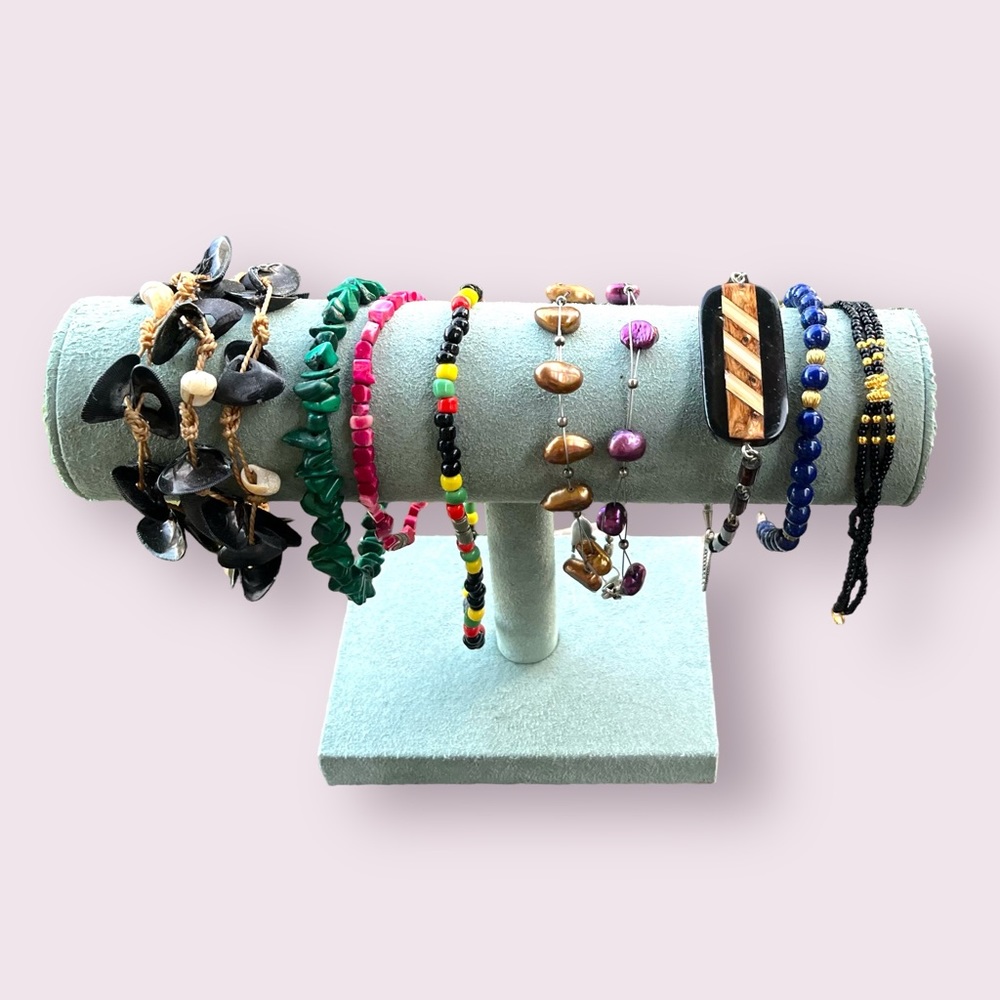 Retro Bracelets Colourful Gemstone Boho Jewelry Lot